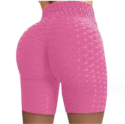 High-Waist Bubble Knit Leggings Shorts