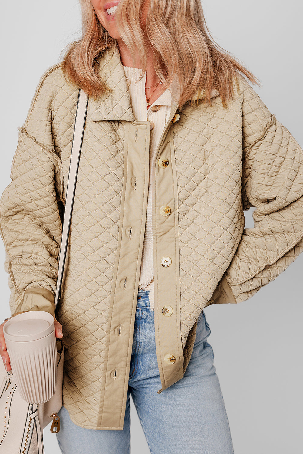 Quilted Puffer Buttoned Shacket