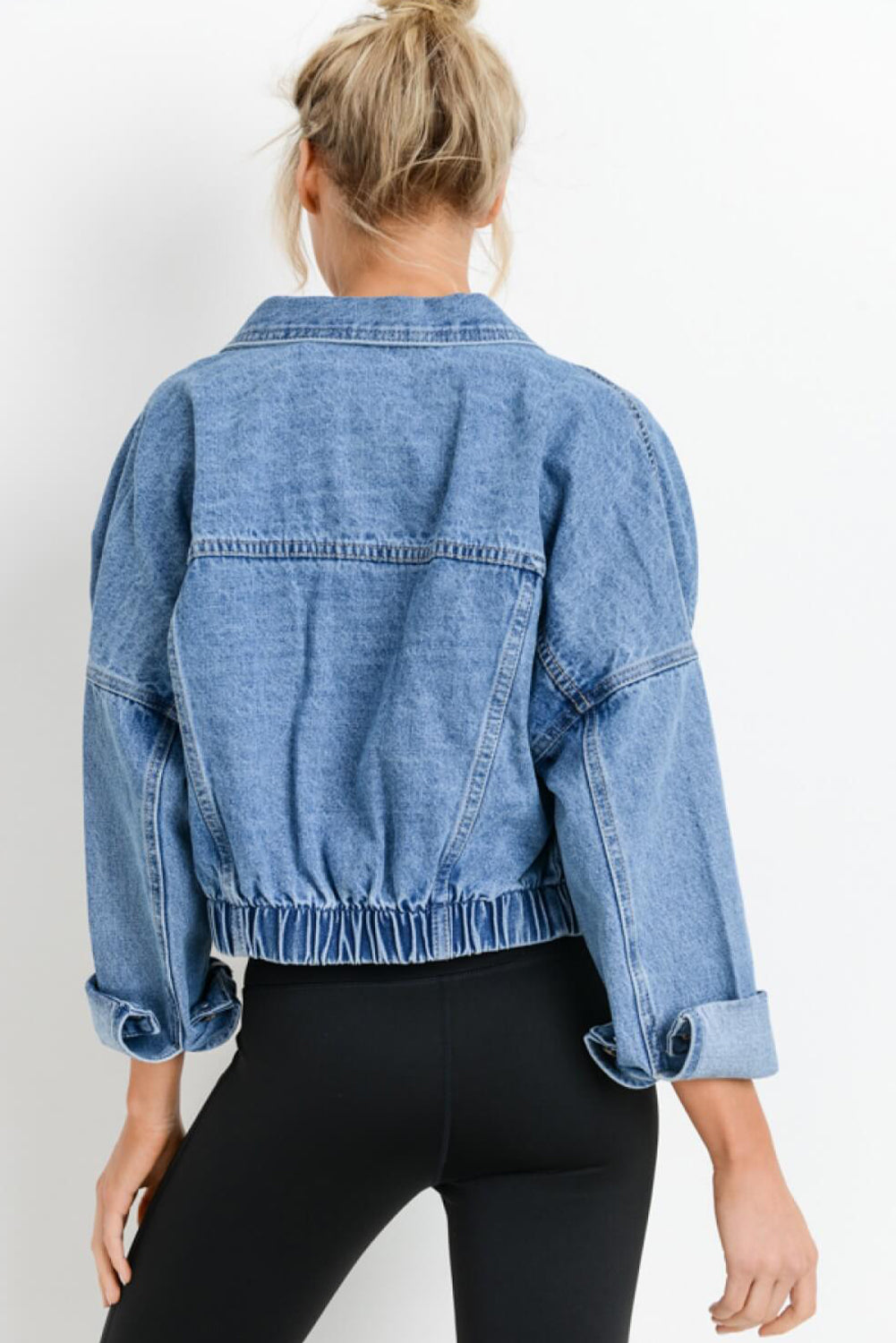 Wash Cropped Denim Jacket