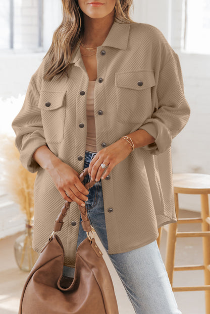 Textured Buttoned Shacket