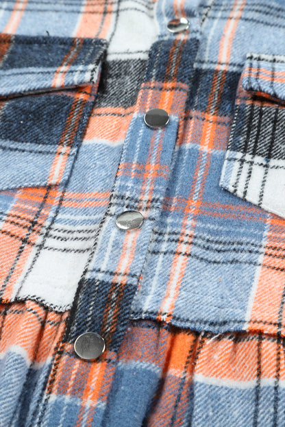 Multicolor Plaid Ruffled Shacket