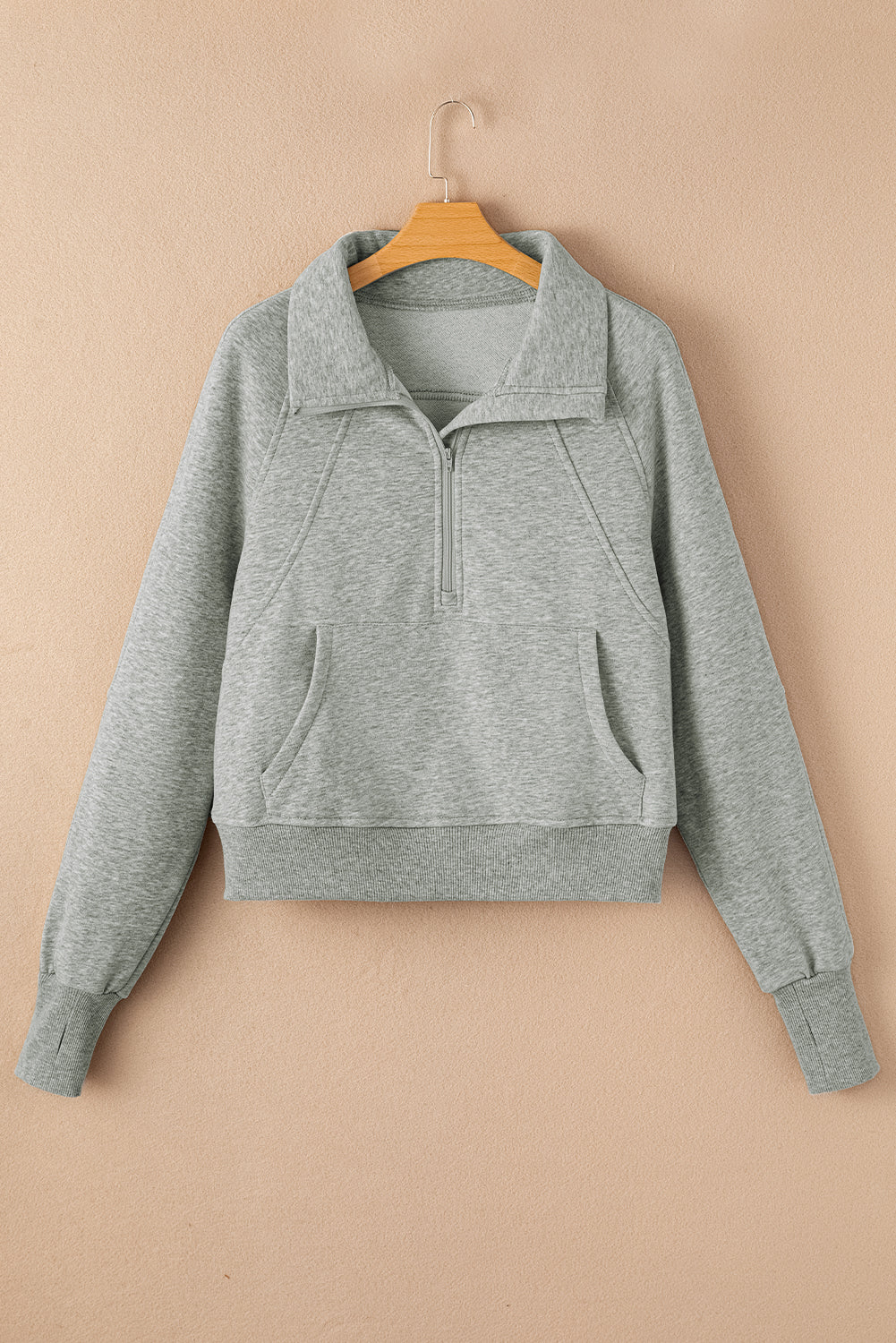 Fleece Lined Thumbhole Sweatshirt