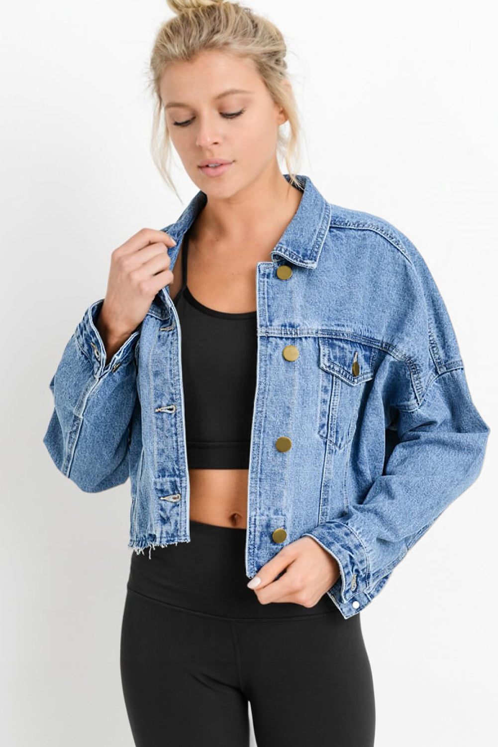 Wash Cropped Denim Jacket