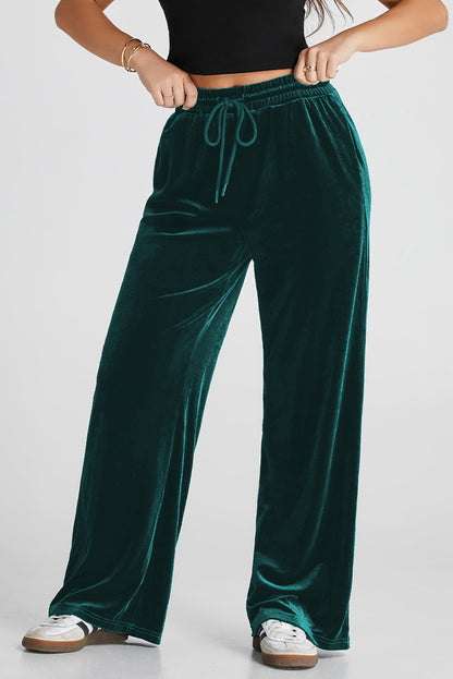 Drawstring Wide Leg Pants