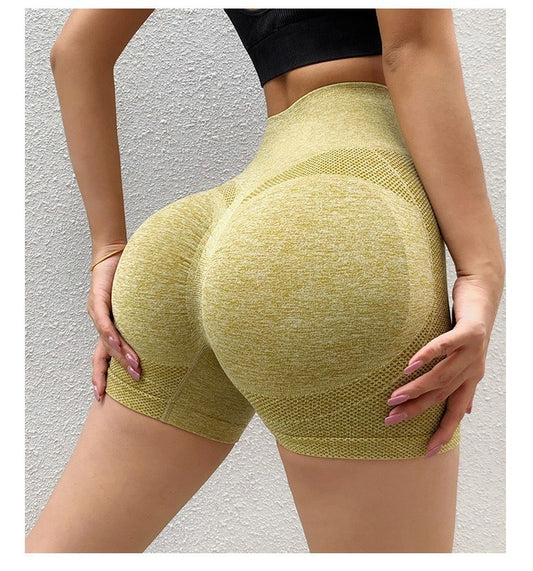 High-Waist Quick-Dry Seamless Lifting Leggings Shorts