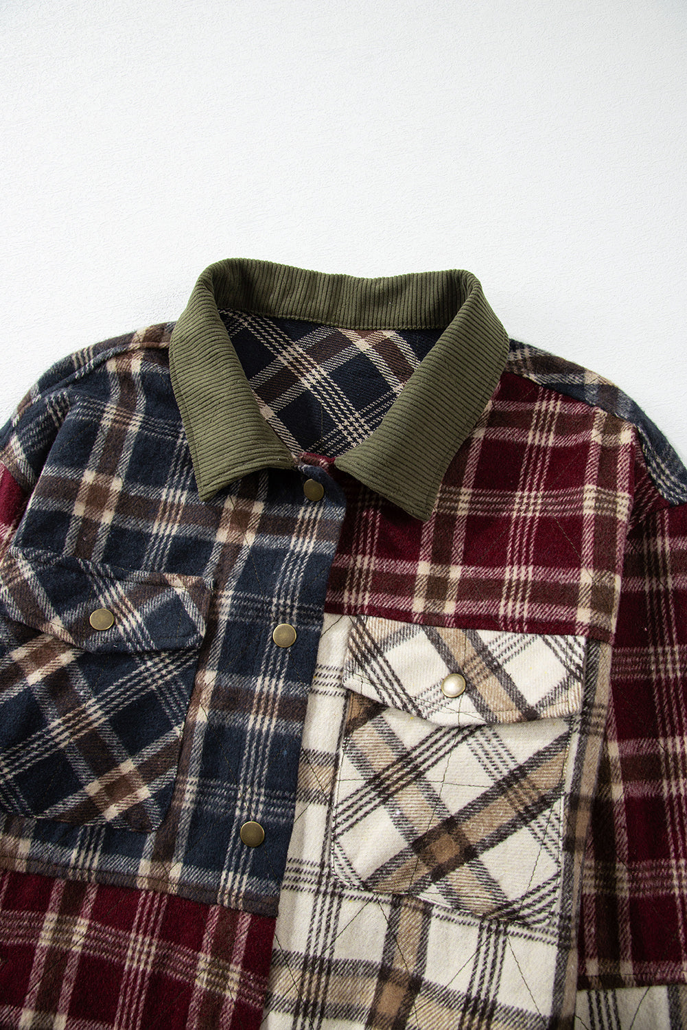 Plaid Patchwork Retro Shacket