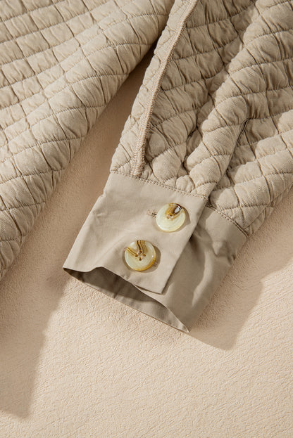 Quilted Puffer Buttoned Shacket