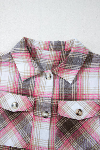 Plaid Button Up Shacket