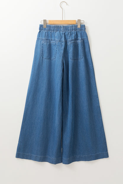 Fly Waist Wide Leg Jeans