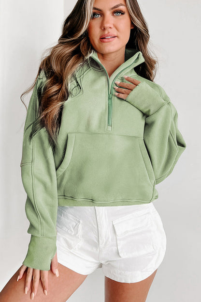 Fleece Lined Thumbhole Sweatshirt