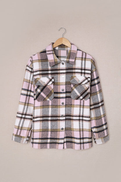 Geometric Plaid Shacket