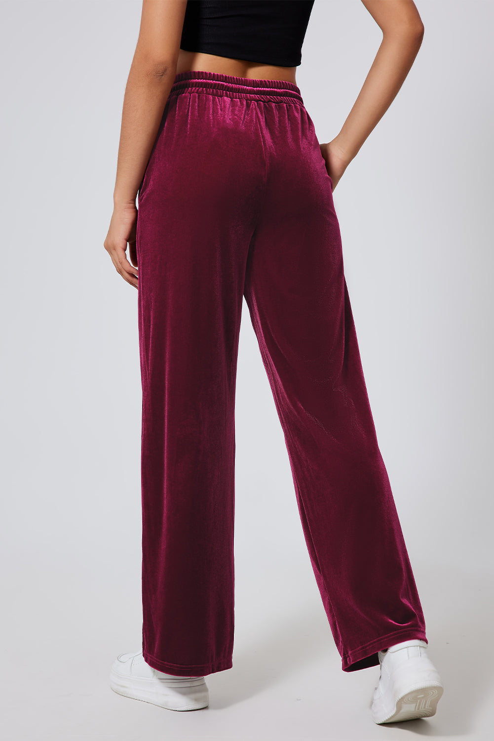 Drawstring Wide Leg Pants