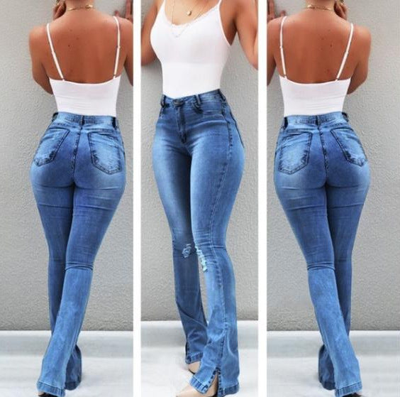 Stretch Flare High Waist Jeans