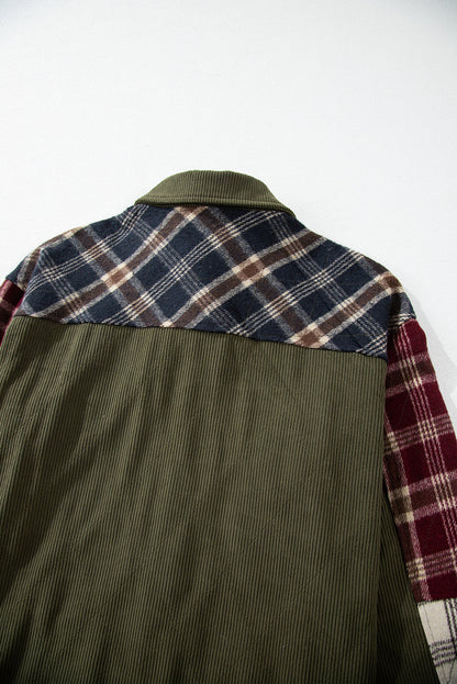 Plaid Patchwork Retro Shacket