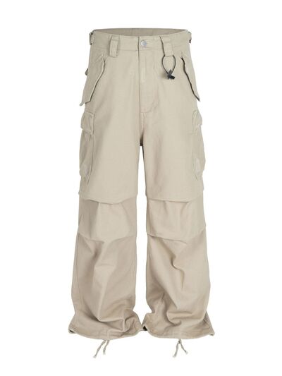 Men‘s Wide Leg Jeans with Cargo Pockets.