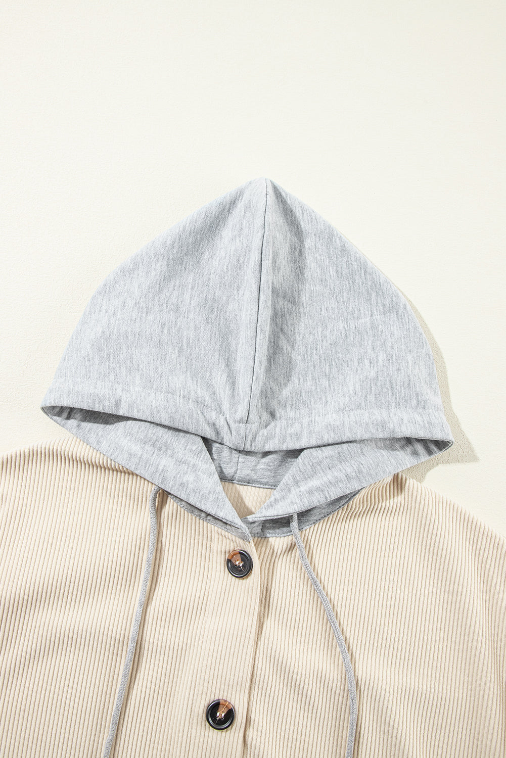 Hooded Oversized Corduroy Shacket