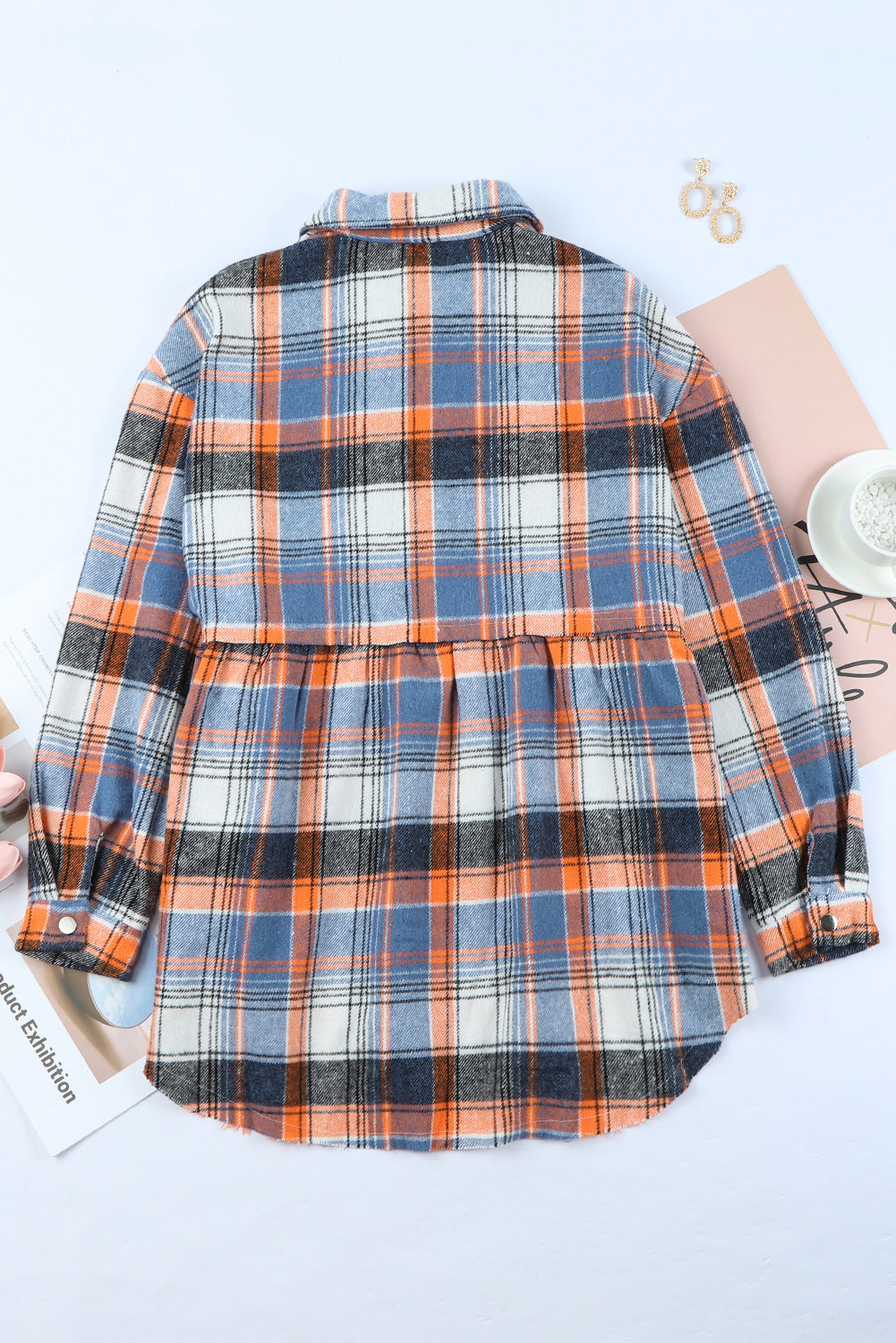 Multicolor Plaid Ruffled Shacket