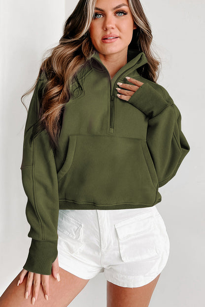 Fleece Lined Thumbhole Sweatshirt