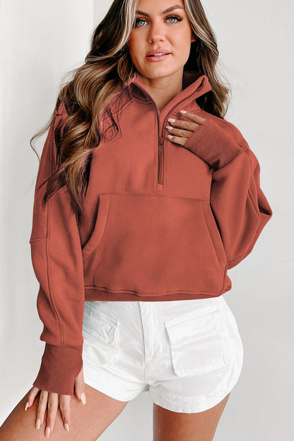 Fleece Lined Thumbhole Sweatshirt