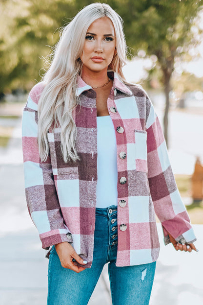 Plaid Color Block Jacket