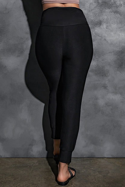 High Waist Pleated Leggings