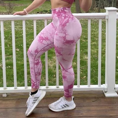 Tie Dyed High-Waist Seamless Lifting Leggings