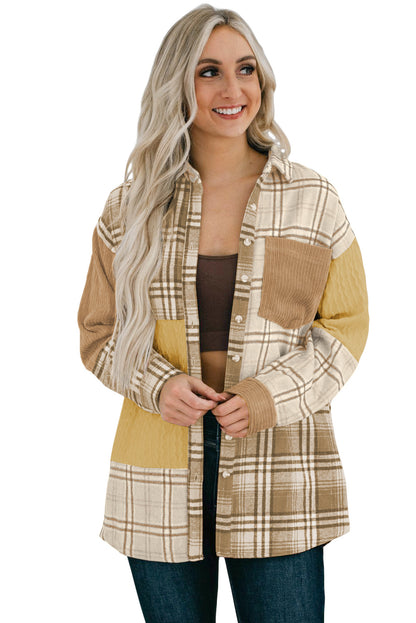 Plaid Color Block Shacket