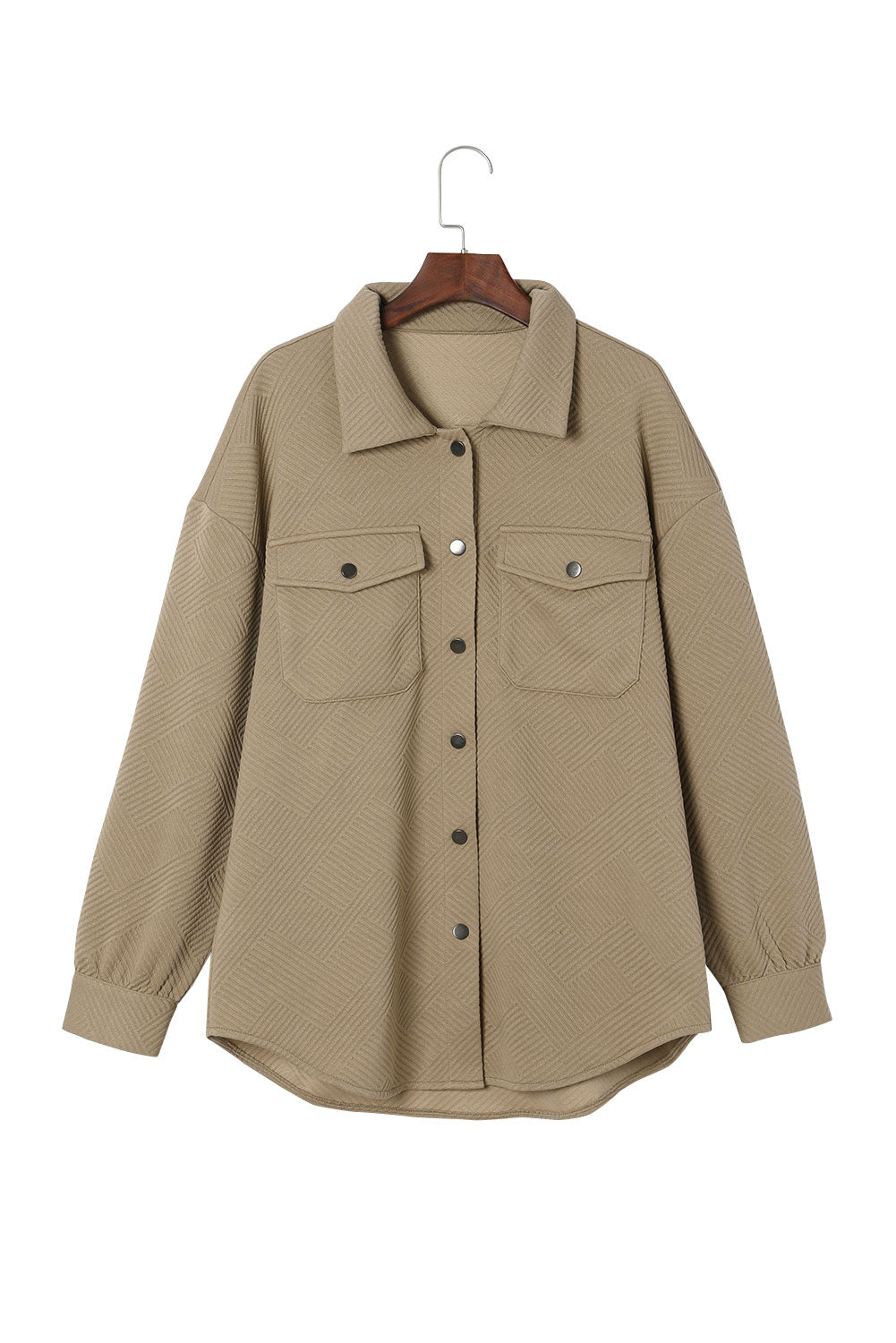 Textured Buttoned Shacket