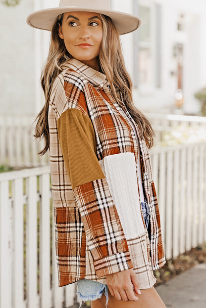 Plaid Color Block Shacket