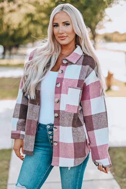 Plaid Color Block Jacket