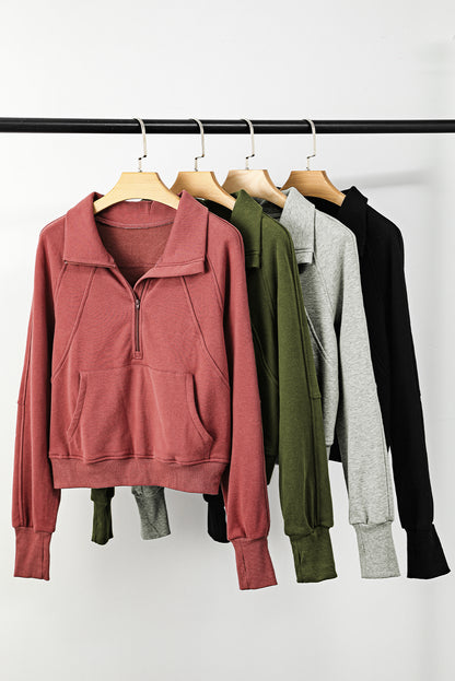 Fleece Lined Thumbhole Sweatshirt