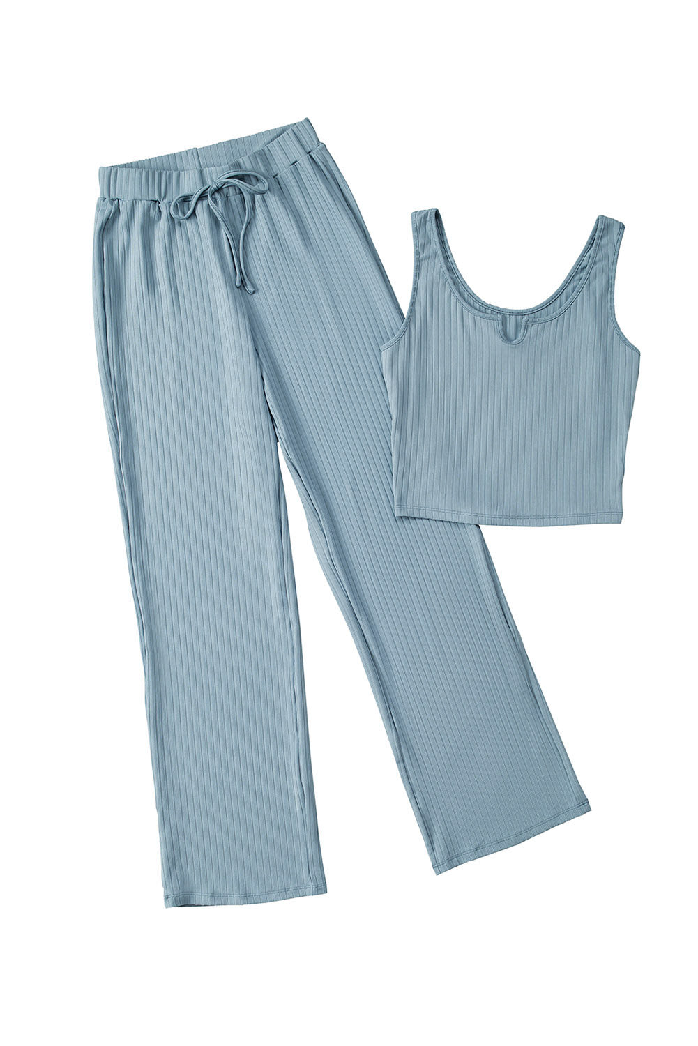 Ribbed Crop Tank & Lounge Pants Set