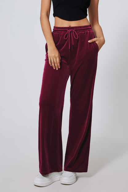 Drawstring Wide Leg Pants