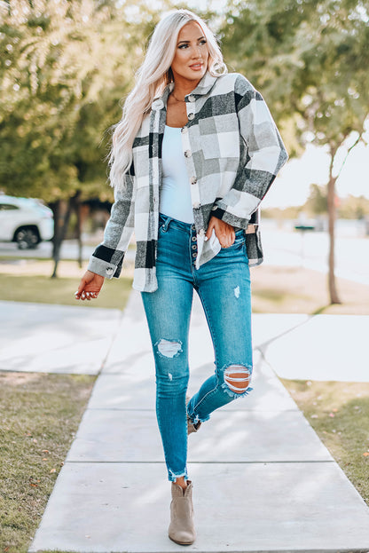 Plaid Color Block Jacket