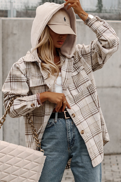 Plaid Hood Shacket