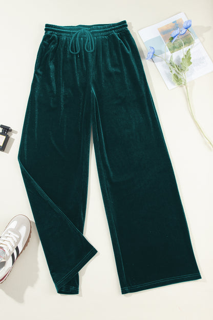 Drawstring Wide Leg Pants