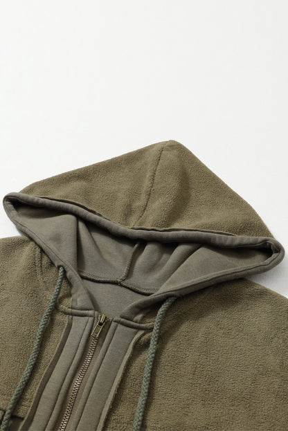 Drawstring Zip Up Jacket