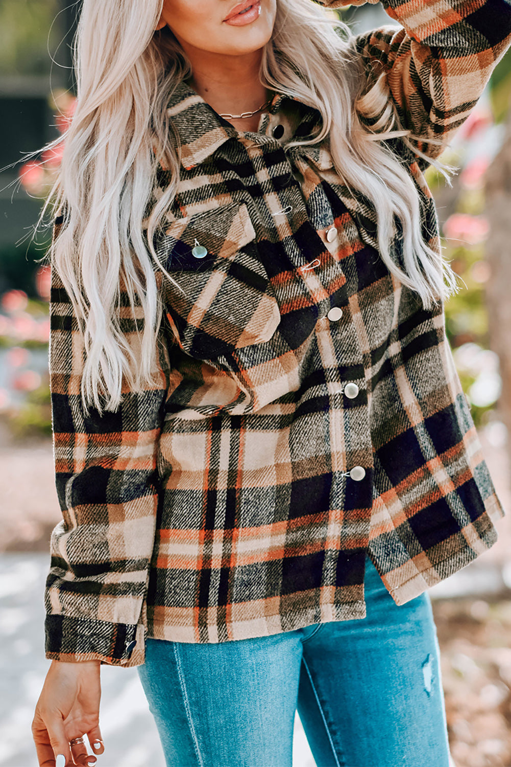 Geometric Plaid Shacket