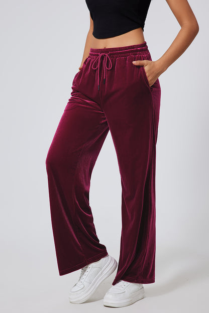 Drawstring Wide Leg Pants