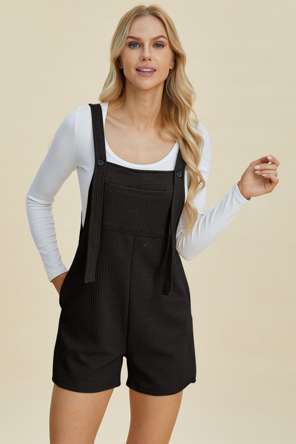 Texture Sleeveless Romper