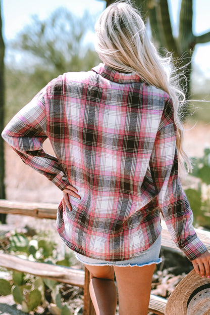 Plaid Button Up Shacket