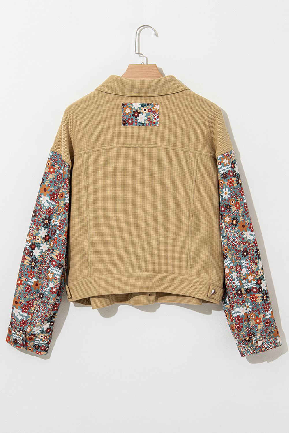 Waffle Knit Floral Jacket