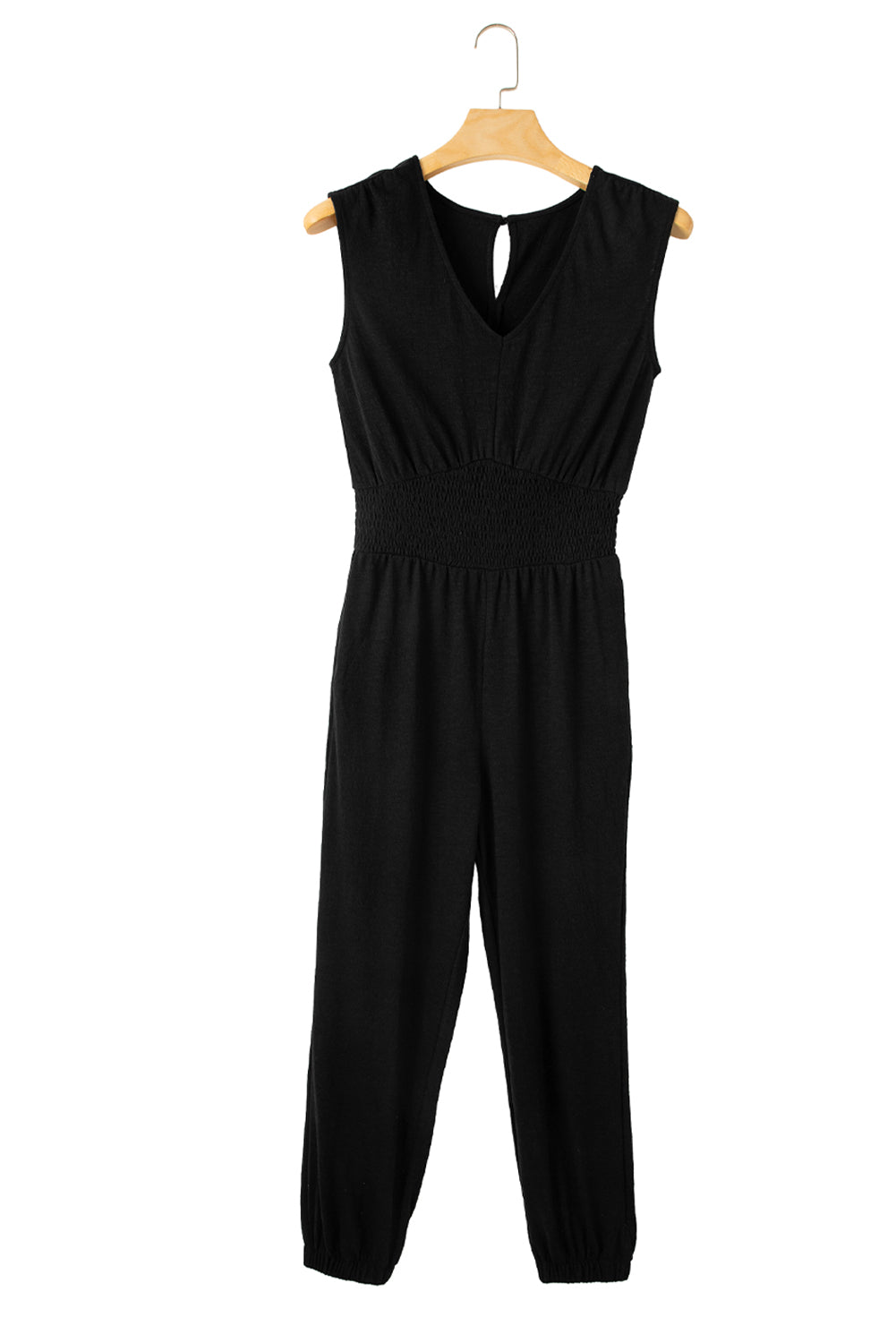 Shirred High Waist Jumpsuit