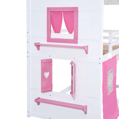 Twin Size Bunk House Bed