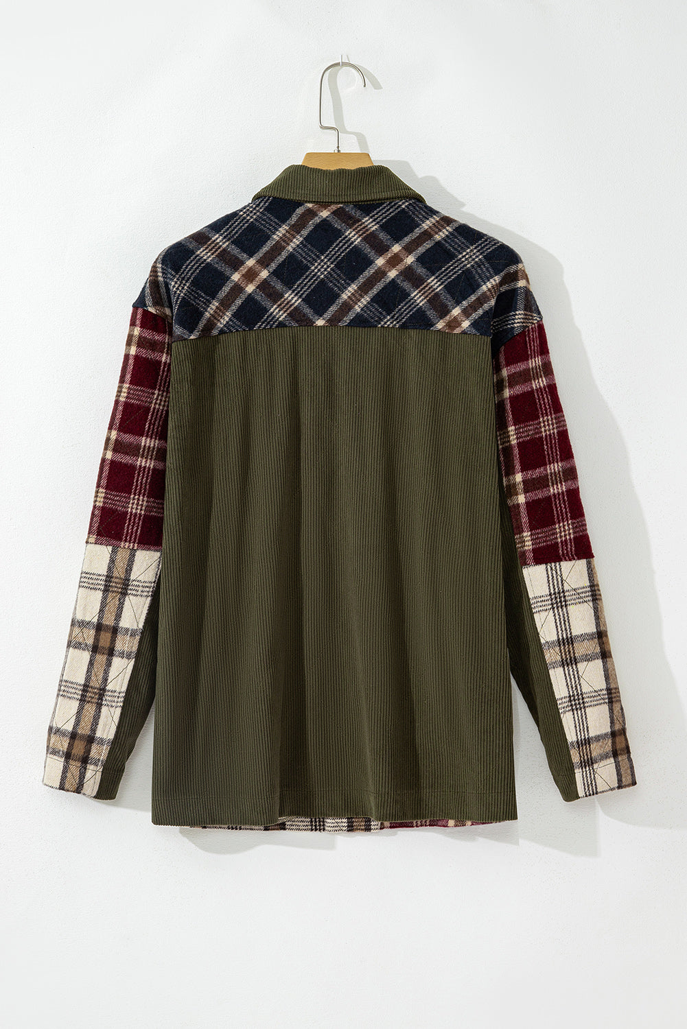 Plaid Patchwork Retro Shacket