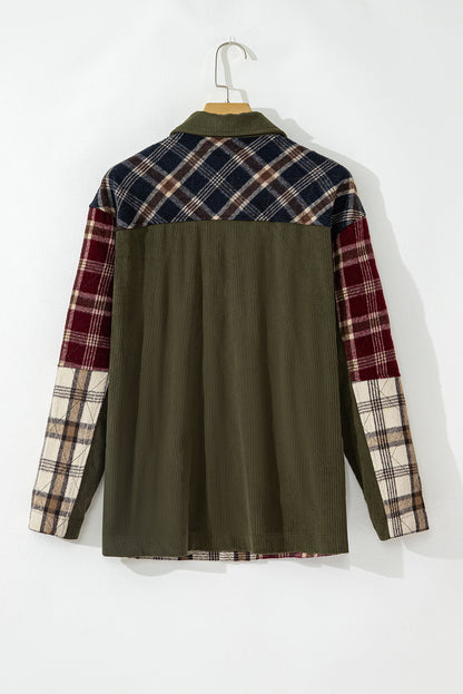 Plaid Patchwork Retro Shacket