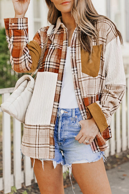 Plaid Color Block Shacket