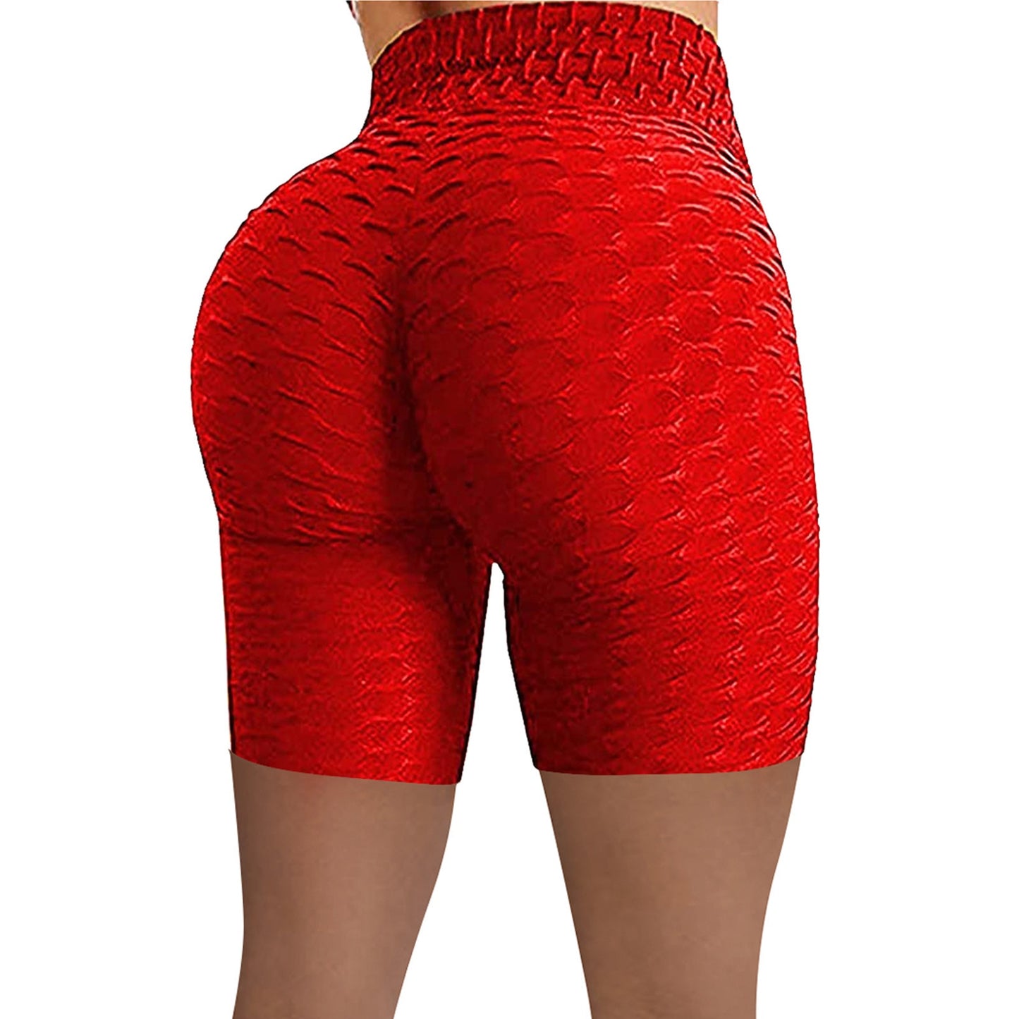 High-Waist Bubble Knit Leggings Shorts