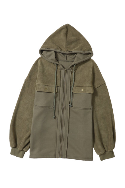 Drawstring Zip Up Jacket