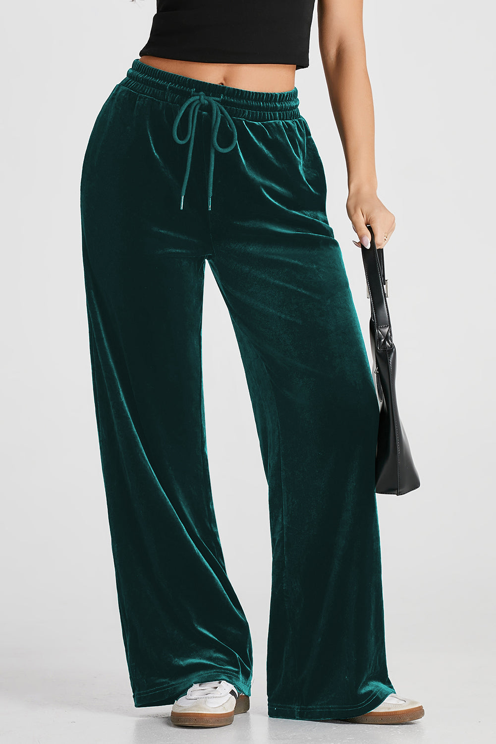 Drawstring Wide Leg Pants